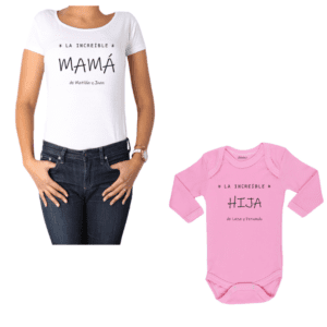 Conjunto Increíble Mamá Increíble Hija Bebé