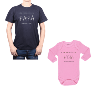 Conjunto Increíble Papá Increíble Hija Bebé