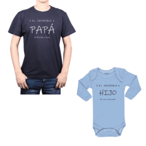 Conjunto Increíble Papá Increíble Hijo Bebé