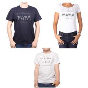 Conjunto Papá Increíble Mamá Increíble Hija Increíble Niño