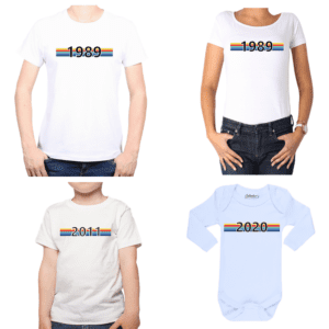 Conjunto Año Nacimiento Papá Mamá Niño Bebé Personalizado