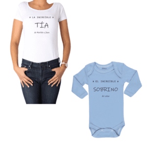 Conjunto Increíble Tía Increíble Sobrino Personalizado