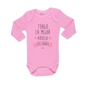 body bebe calambur tengo la mejor abuela 2 rosado