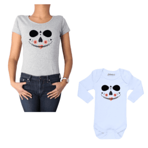 Conjunto Mamá Hija Calavera Halloween Calambur