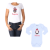 Conjunto Mama Bebé Hija Pingüinos Navidad Calambur