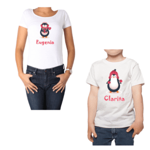 Conjunto Mamá Niña Pingüinos Navidad Calambur