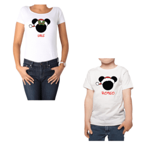 Conjunto Mamá Niño Minnie Mickey Navidad Calambur