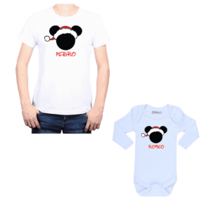 Conjunto Papá Bebé Mickey Mickey Navidad Calambur
