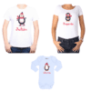 Conjunto Papá Mamá Bebé Hija Pingüinos Calambur