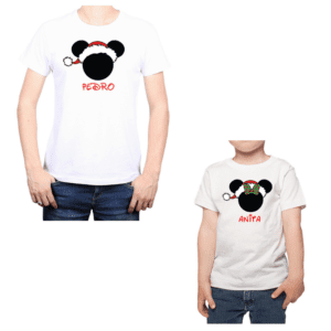 Conjunto Papá Niña Mickey Minnie Navidad Calambur