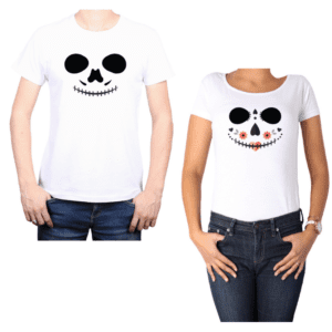 Conjunto Pareja Calavera Halloween Calambur