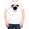 Polera Hombre Mickey Navidad Personalizado Calambur blanco