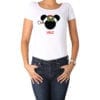 Polera Mujer Minnie Navidad Personalizado Calambur blanco