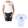 Conjunto Calambur Mama Bebe Polera Body Ilustración Mascota Personalizada