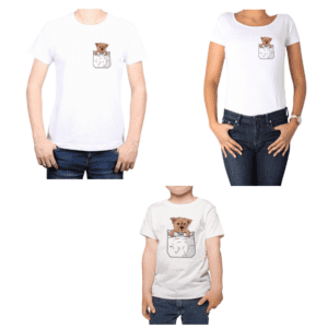 Conjunto Calambur Papa Mamá Niño Poleras Ilustración Mascota Personalizada