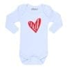 Ropa bebe body pilucho Love corazón blanco