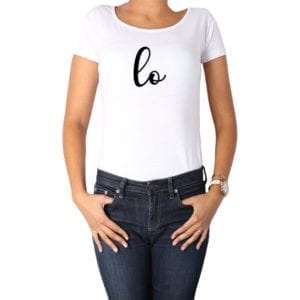 Polera mujer San Valentín Love blanco