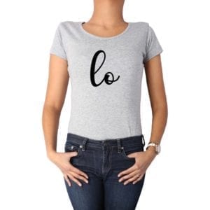 Polera mujer San Valentín Love gris