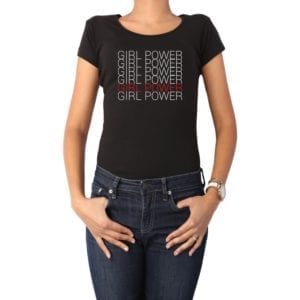 Polera mujer Girl Power negra Calambur