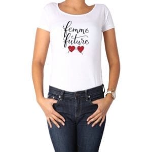 Polera mujer Femme Future blanco Calambur