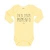 body bebe calambur en mi mejor momento color amarillo