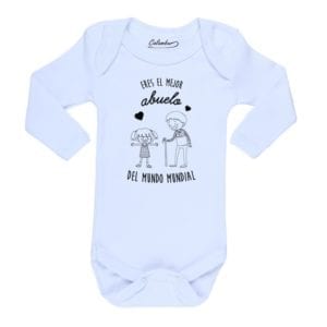 body bebe calambur eres el mejor abuelo del mundo mundial niña color blanco