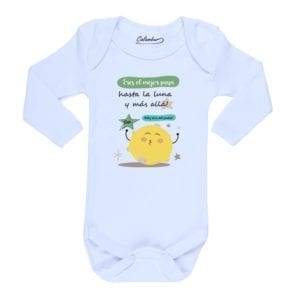 body bebe calambur eres el mejor papi hasta la luna y mas alla personalizado color blanco