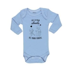 body bebe calambur eres la mejor abuela del mundo mundial niño color celeste
