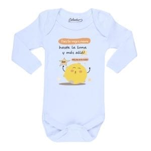 body bebe calambur eres la mejor mami hasta la luna y mas alla personalizado color blanco
