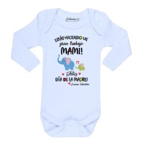 body bebe calambur estas haciendo un gran trabajo firma bebe blanco