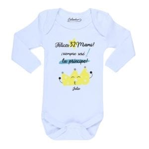 body bebe calambur felices mami siempre sere tu principe personalizado color blanco