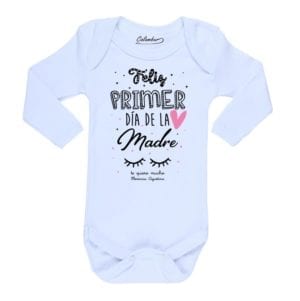 body bebe calambur feliz primer dia de la madre ojitos firma blanco