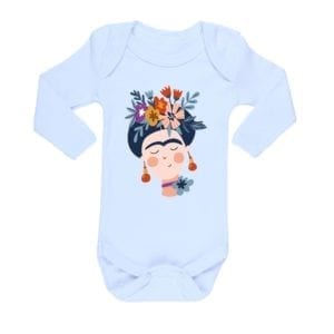 body bebe calambur frida kahlo color blanco