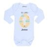 body bebe calambur cumple mes personalizado color blanco