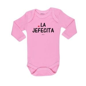 body bebe calambur la jefecita color rosado