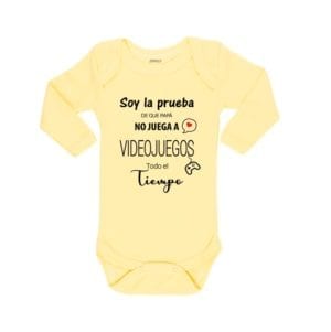 body bebe calambur soy la prueba de que papa no juega amarillo