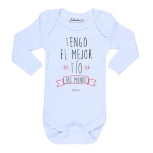 body bebe calambur tengo el mejor tio 2 color blanco