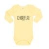 body bebe 100% algodón manga larga Choriflai amarillo