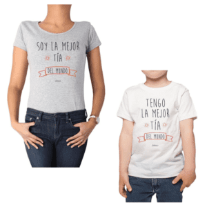 conjunto mujer niños mejor tía poleras Calambur 100% algodón