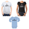 conjunto papa mamá bebé jefe jefa jefecito poleras y body Calambur