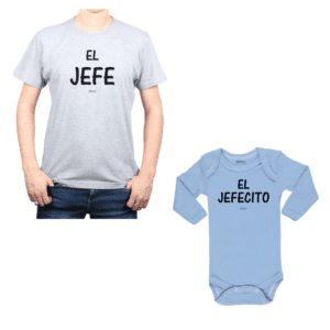 conjunto papa bebé jefe jefecito polera y body Calambur
