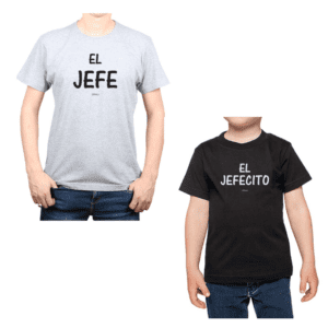 conjunto papa niño jefe jefecito poleras Calambur