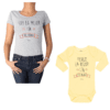 conjunto mujer bebe mejor tía polera y body Calambur 100% algodón