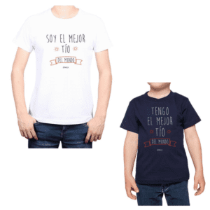 conjunto hombre niños mejor tío poleras Calambur 100% algodón
