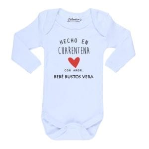 Body bebe calambur Hecho en cuarentena personalizado blanco