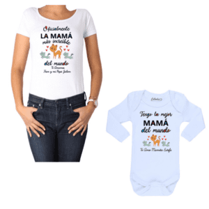 conjunto mamá bebé oficialmente mamá más increíble nombres personalizados día del madre