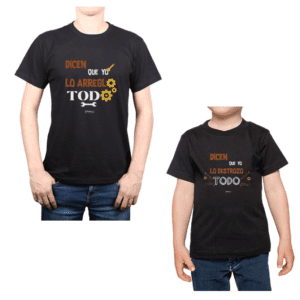 conjunto papá niños arreglo destrozo todo poleras Calambur