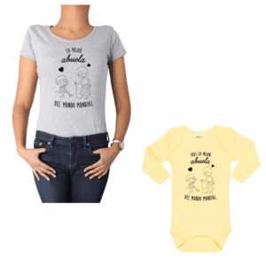 conjunto abuela nieto mejor abuela polera y body Calambur