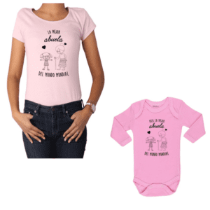conjunto abuela nieta mejor abuela polera y body Calambur