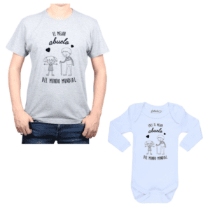 conjunto abuelo nieta mejor abuelo polera y body Calambur